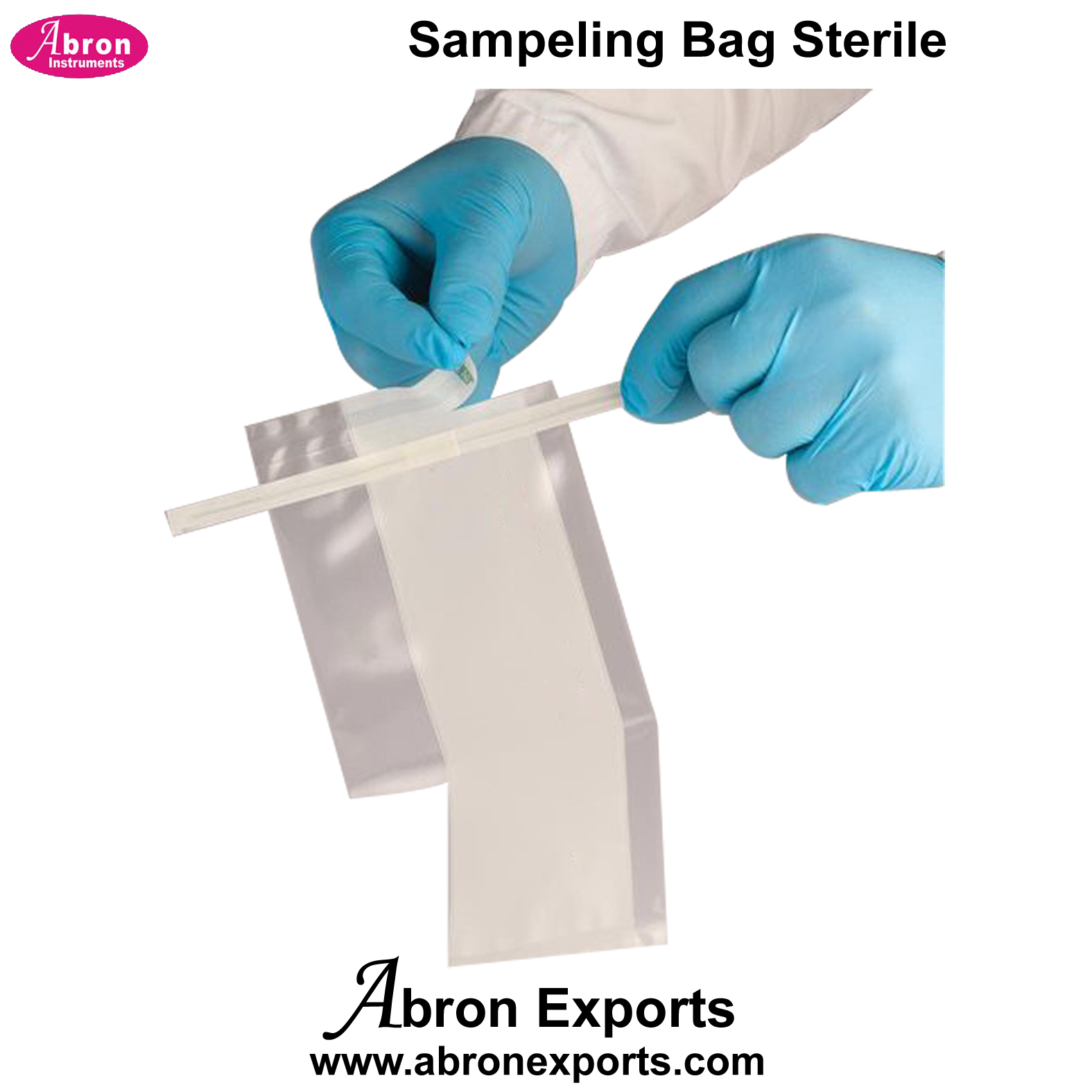 Hospital Disposable Bags sterile for sample food industry with white pack strip sealing 1000 pc Abron ABM-2425BS 